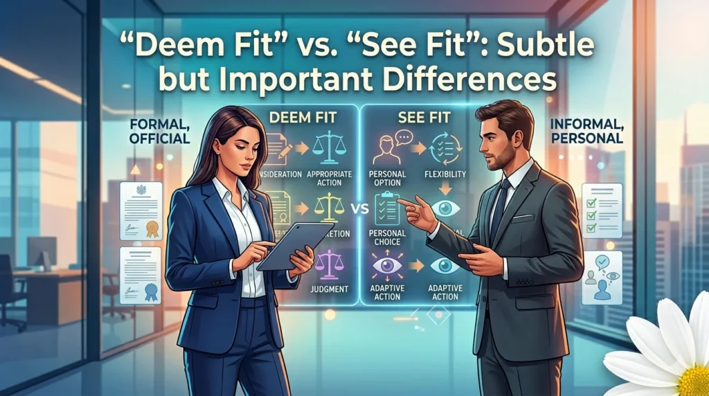 “Deem Fit” vs. “See Fit”: Subtle but Important Differences