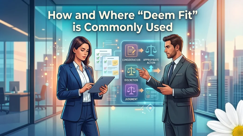How and Where “Deem Fit” is Commonly Used