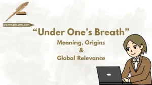 “Under One’s Breath” – Meaning, Origins & Global Relevance