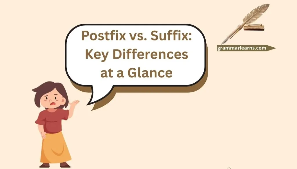 Postfix vs. Suffix: Key Differences at a Glance