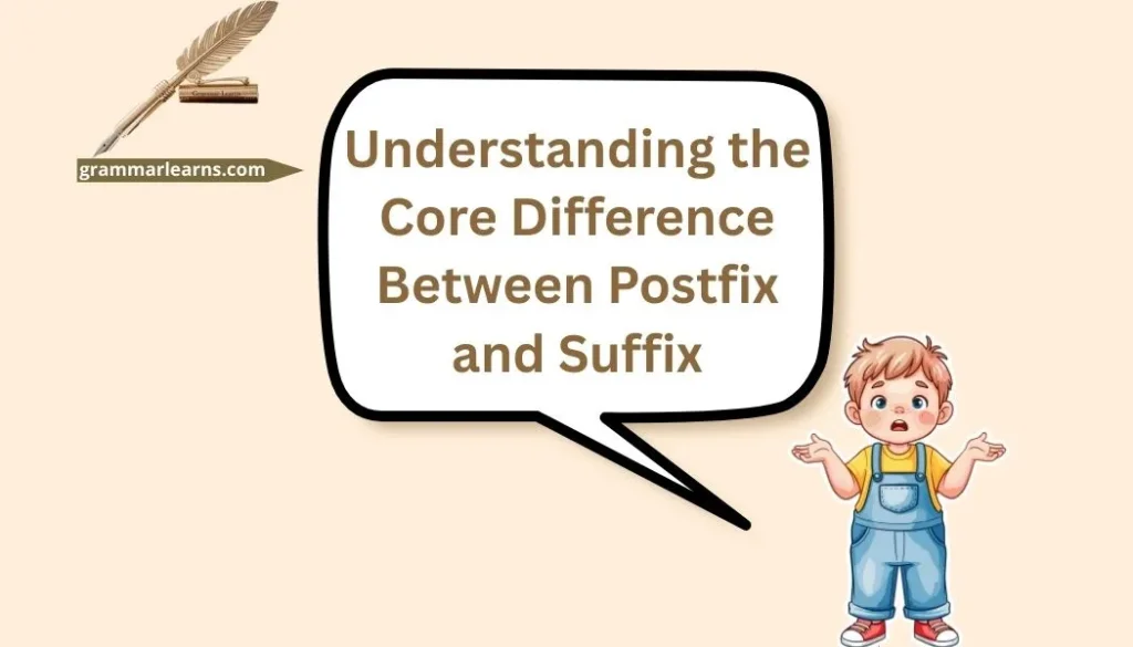 Understanding the Core Difference Between Postfix and Suffix