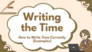 Writing the Time