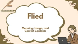 Flied - Meaning, Usage, and Correct Contexts