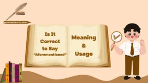 Is It Correct to Say “Aforementioned”? – Meaning & Usage