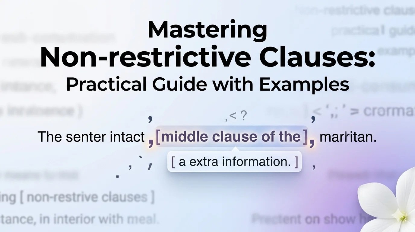 Mastering Non-restrictive Clauses: Practical Guide with Examples